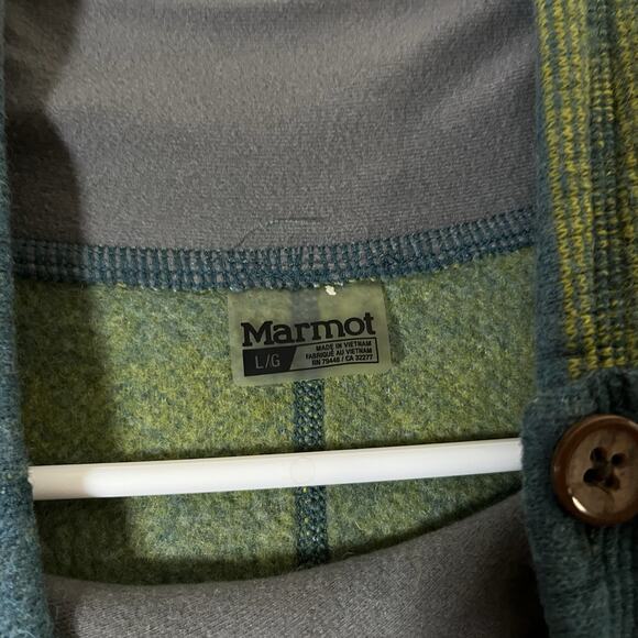 Marmot Pullover Sweater Womens Size L Green Wool Blend Warm Mock Neck - Picture 5 of 9